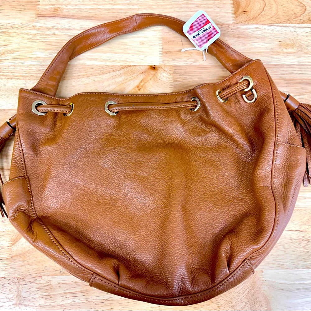 Caramel Brown Leather MICHAEL Michael Kors Shoulder Bag